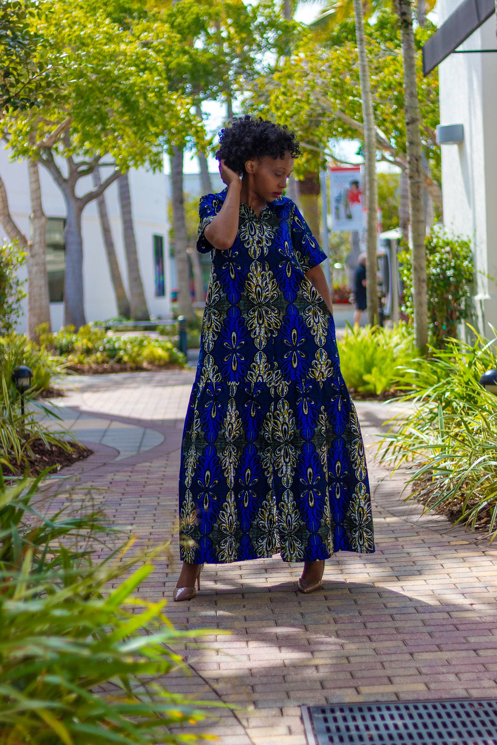 Kenya Kitenge Dress Tops Design African Print Dress,Ankara Dress