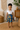Tiered Skirt Ankara/Kitenge/African Print- Light Blue/Black/Orange/Yellow Concentric Print