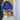 Ankara/African Print/Kitenge Fan-Royal Blue /White/Brown
