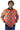 African Bomber Jacket - Red/Navy Blue Geometric Print - Africas Closet
