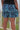 African Print/Kitenge Beach Shorts-Duo Prints( Blue/Orange Floral Print) - Africas Closet