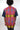 African Print Mens Shirt-Geometric Shirt Pink and Green Print - Africas Closet