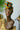 African Print Headwrap (Mini) - Orange /Teal Concentric Print