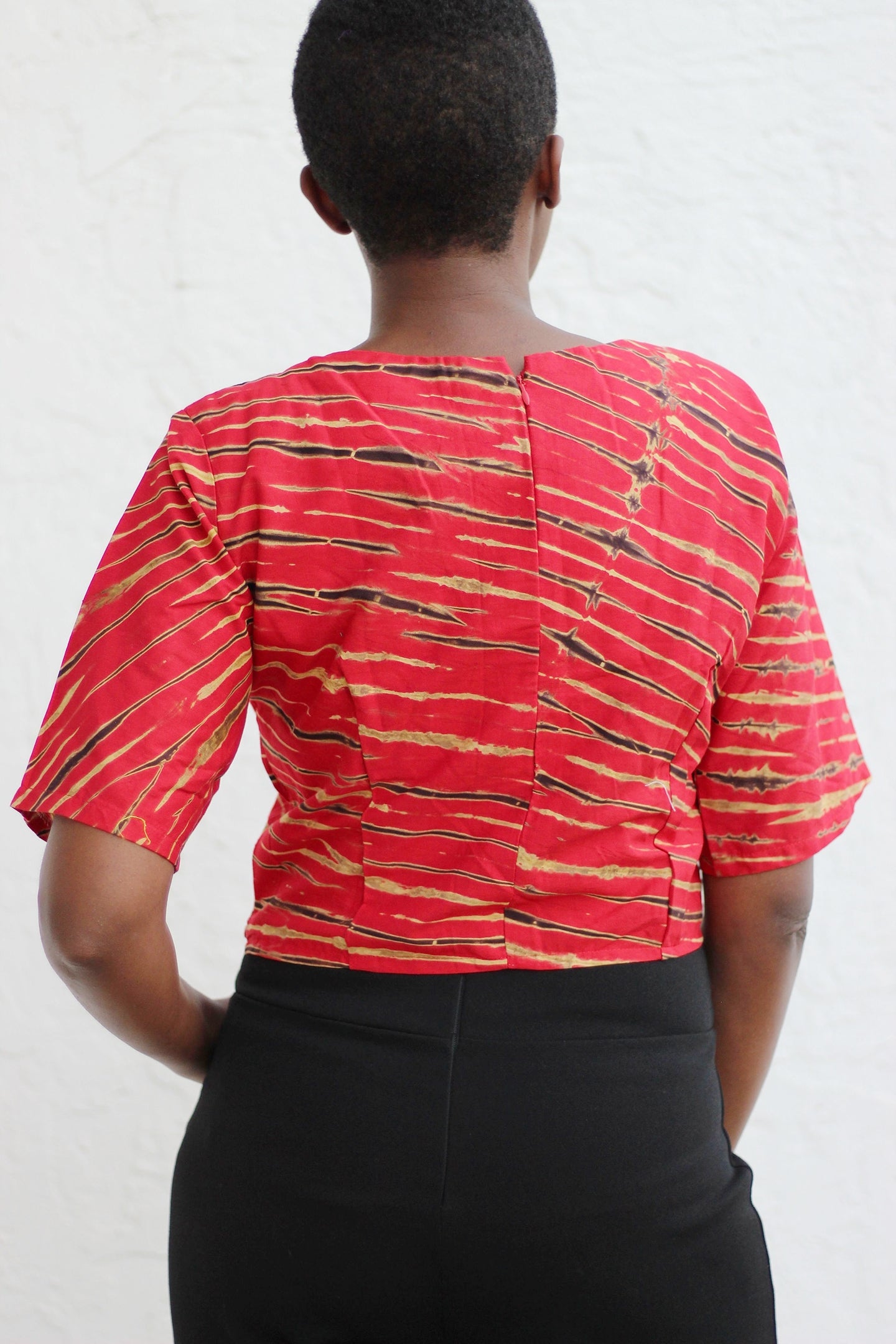 African Print /Ankara/Kitenge Short Sleeved Crop Top - Africas Closet