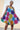 African Print Tausi Dress - Blue /Orange Circle Print - Africas Closet