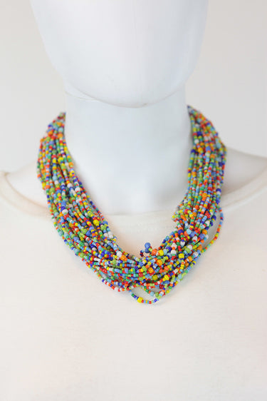 African Maasai Beaded Necklace- Multi Colored - Africas Closet