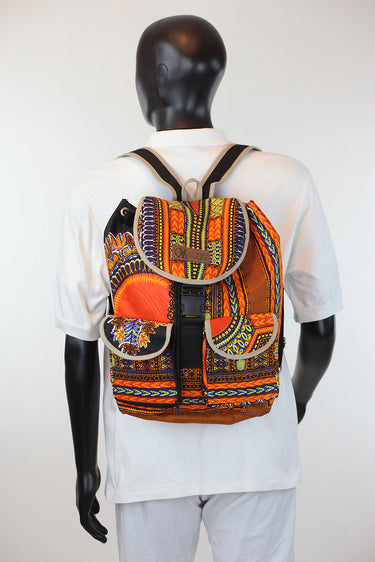 African Print Back Pack-Dashiki Print - Africas Closet