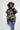 African Print Hi-Low Hoodie - Blue /Brown/Pink FloralPrints - Africas Closet