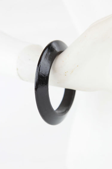 African Wooden Bangle-Black Medium - Africas Closet