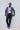 African Mens Blazer Jacket - Grey/Blue Circle (Concentric) Print - Africas Closet