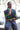 African Print Blazer Jacket - Navy Blue/Blue/Green Floral Print - Africas Closet