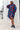 African Print/Ankara/Kitenge High-Low Oversized Shirt with Drop Sleeves and Pockets - Blue/Orange and Teal Abstract Print