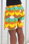 African Print/Kitenge  Beach Shorts-Duo Prints(Yellow/Green Print) - Africas Closet