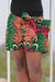 African Print/Kitenge  Beach Shorts-Green/Pink Double Sided Shorts Flowers - Africas Closet