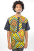 African Print Mens Shirt- Geometric Shirt Squares - Africas Closet