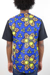 African Print Mens Shirt T-Shirt Geometric Flower - Africas Closet