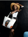 Queen Tote Bag -White - Africas Closet