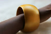 African Wide Wooden Bangles - Gold Painted - Africas Closet