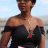 African Custom Brass Statement Necklace - Chozi - Africas Closet
