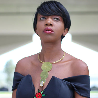 African Custom Brass Statement Necklace - Juli - Africas Closet