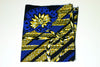 African Print Headwrap (Mini) - Blue/Baige Floral Print