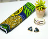African Print Headwrap (Mini) - Blue/Yellow/Green Floral Print