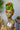 African Print Headwrap (Mini) - Green/Orange Bird Print