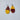 African/ Ankara Tear Drop Earrings(hooked) - Yellow/Brown Geometric Print