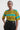 African Print/Kitenge/Ankara Shortsleeved Crop Top - Yellow /Turqoise/Black African Print - Africas Closet