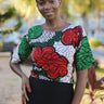 African Print /Ankara/Kitenge Short Sleeve Crop Top - Africas Closet