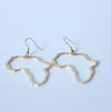 African Map Gold detailed Earrings
