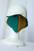 African Print 3D Face Mask - Teal /Orange/ Black Linear Print
