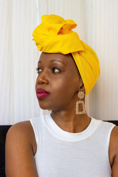 Yellow African Cotton Headwrap
