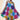 African Print  Tausi Dress - Blue /Orange Circle Print - Africas Closet