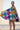 African Print  Tausi Dress - Blue /Orange Circle Print - Africas Closet