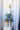 Wrap Skirt( ruffled) Ankara/Kitenge/African Print- Light Blue/Yellow Concentric Circle