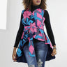 African Print Long Shrung - Pink/Blue/Floral Prints - Africas Closet