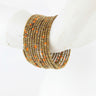 African Maasai Coil Bracelet- Gold/Orange - Africas Closet