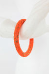 African Maasai Beaded  Bracelet-Orange/Gold - Africas Closet