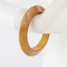 African Wooden Bangle-Golden Brown Medium - Africas Closet