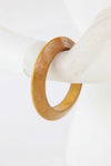 African Wooden Bangle-Golden Brown Medium - Africas Closet
