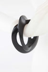 African Wooden Bangle-Black Large - Africas Closet