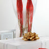 African Maasai Beaded Long Necklace-Red/Gold - Africas Closet