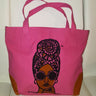 Queen Tote Bag-Pink - Africas Closet