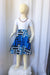 A- Line  Skirt Ankara/Kitenge/African Print- Light Blue/ White/Black/ Geometric Print