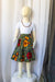 Tiered Skirt Ankara/Kitenge/African Print- Orange/ Red/Black Floral Print
