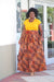 African Print Maxi - Brown/Black Geometric Print - Africas Closet
