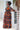 African Print Maxi Dress - Blue/Orange Geometric Print - Africas Closet