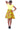 African A-line Midi Flare Skirt - Red with Yellow Concentric Print - Africas Closet